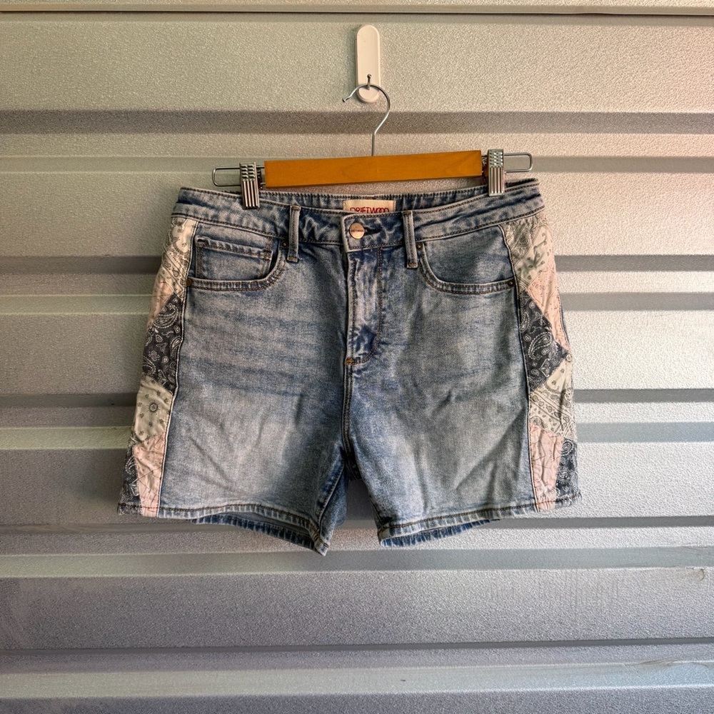Free People x Driftwood Lulu Bandana Denim Shorts